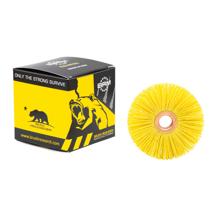 BRM CY3320CG NAMPOWER Ceramic Wheel Brush 3" Dia., 320 Grit, 0.5" Arbor, 1" Trim Length
