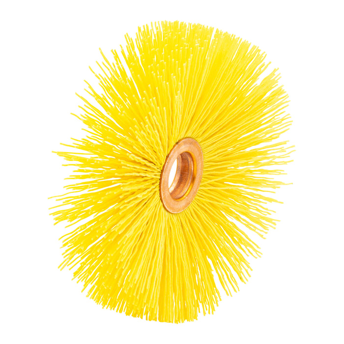 BRM CY4022120CG NAMPOWER Ceramic Wheel Brush 4" Dia., 120 Grit, 0.625" Arbor, 1.4375" Trim Length