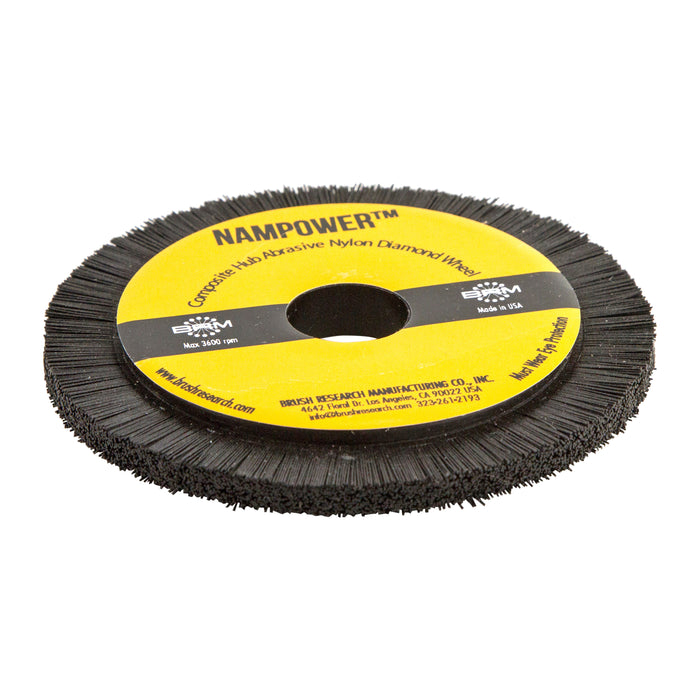 BRM DW100X5X600 NAMPOWER Diamond Wheel Brush, 100mm Diameter, 600 Grit, 20mm Arbor Hole, 12.5mm Trim