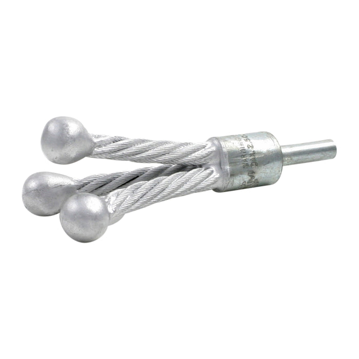 BRM DEB3 Flare Brush, 3 Prong Cobalt Base Tool, Covers ID's Up To 1-1/2", 1/4 Shank Diameter