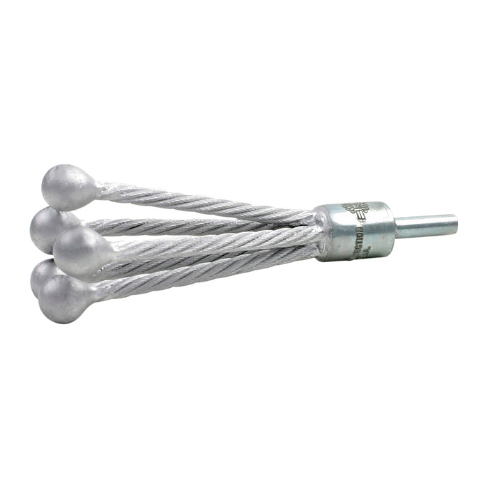BRM DEB4 Flare Brush, 5 Prong Cobalt Base Tool, Covers ID's Up To 5", 1/4 Shank Diameter