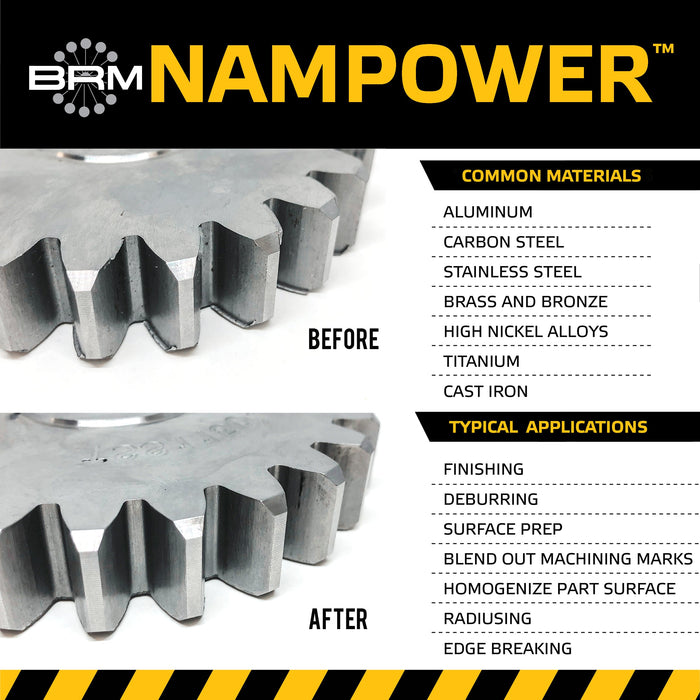 BRM ADD15018120 NAMPOWER Abrasive Disc Brush, Dot Style, 150mm Diameter, 18mm Trim, 120 Grit