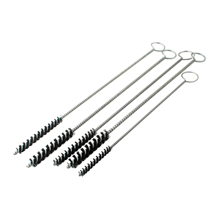 BRM OGK- 5 Piece Nylon Twisted Wire Oil Line/Gallery Tube Brush Kit With Ring Handles