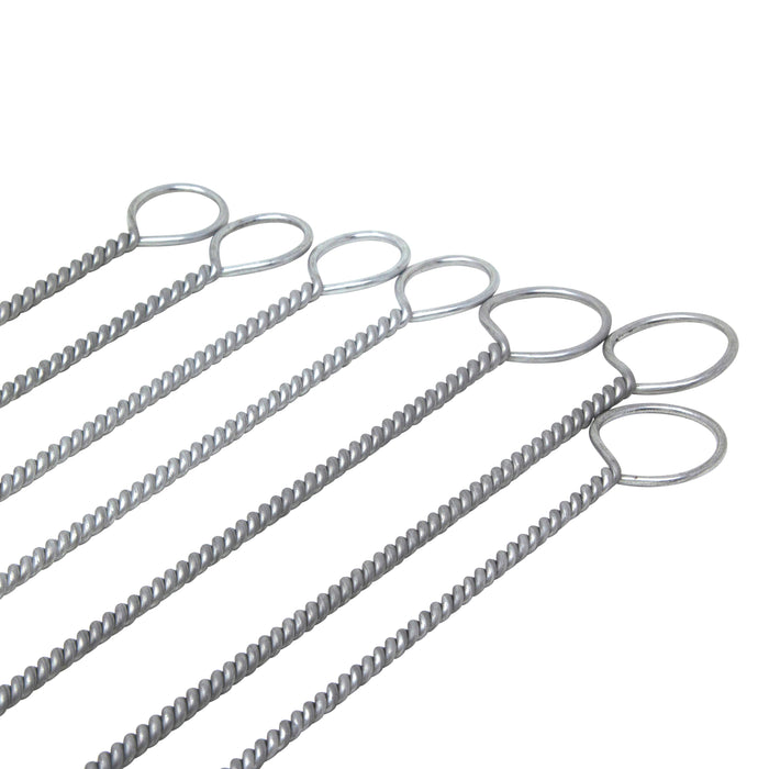 BRM VGCK- 7 Piece Carbon Steel Twisted Wire Tube Brush Kit For Valve Guides With Ring Handles